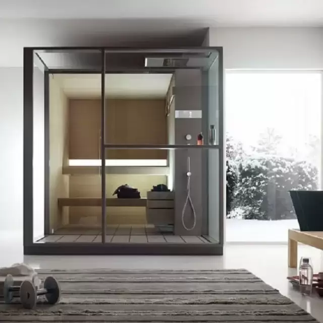 Effegibi Logica S Сауна с душем 214x250x226см, пристенная, цвет: Soft Sand