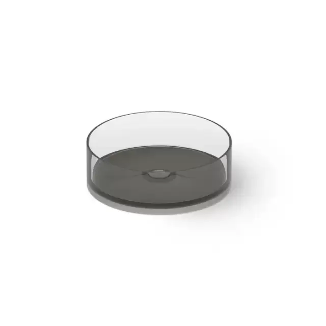 Dea Design Washbasins Раковина 45х45х14.5см., накладная, без отв., Glasstech, прозрачная смола, цвет: Smoky Black R4