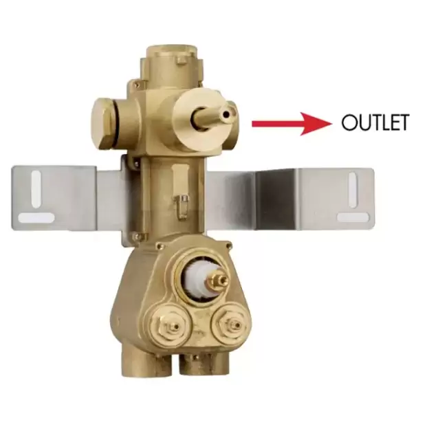 Bossini Встраиваемая часть термостата с запорным клапаном,1 выход, высокой пропускной способности на &frac34;&rdquo;, уст-ка верт/гор.