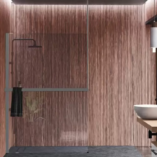 Novellini Kuadra H Душевое ограждение 160х205cм., с свободным входом, Sx, с потолочн кронштейн, с полотенцедержат, стекло прозрачное, цвет: Silver