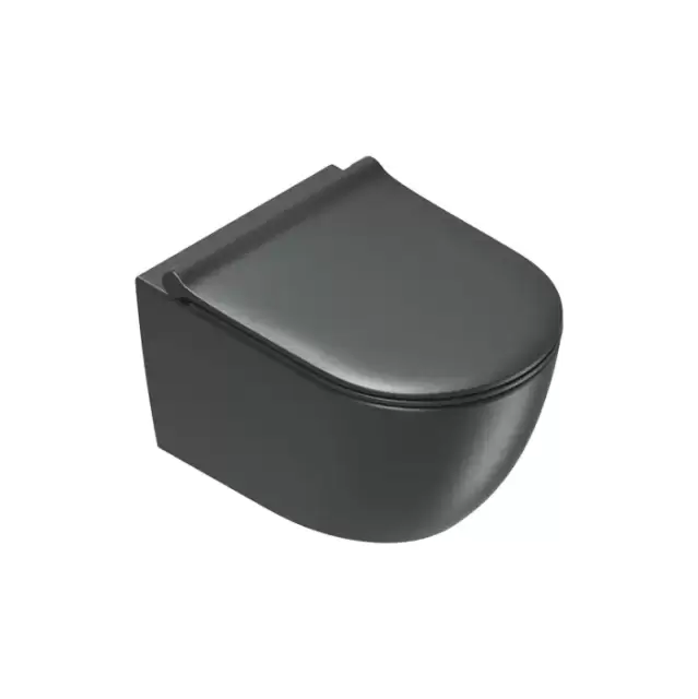 Catalano Sfera Унитаз подвесной 50x35см, безободковый, смыв Tornado, покрытие Twinglaze+, цвет: черный матовый