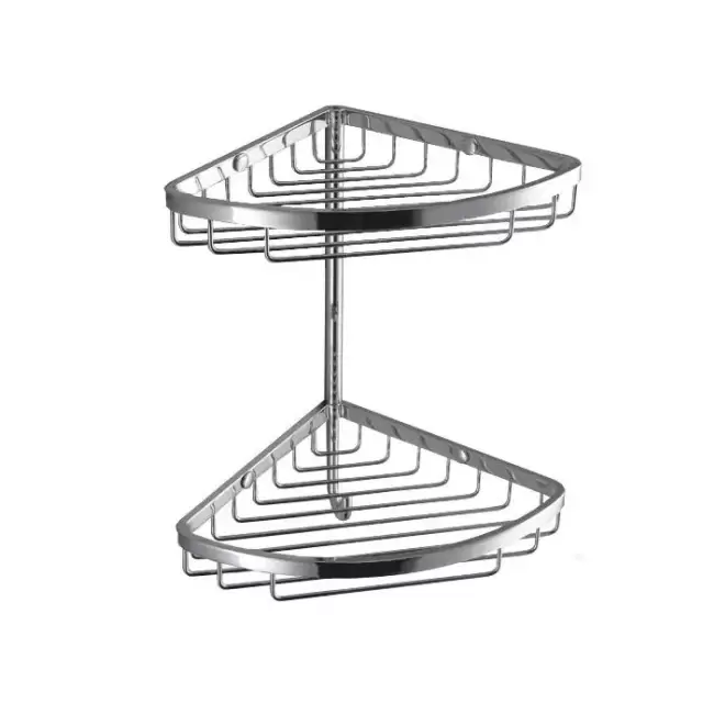 Colombo Angolari Двойная угловая полочка, цвет: хром