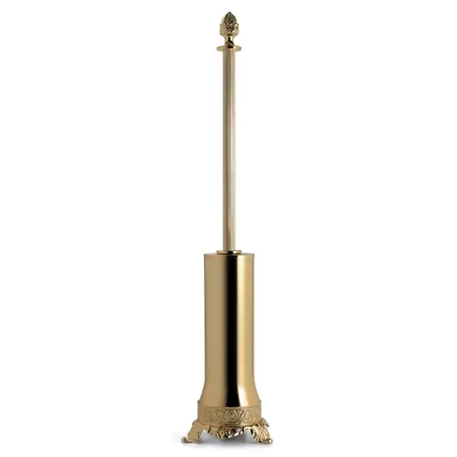 3SC Bally Туалетный ёршик напольный, ручка Queen, цвет: золото 24к. Lucido