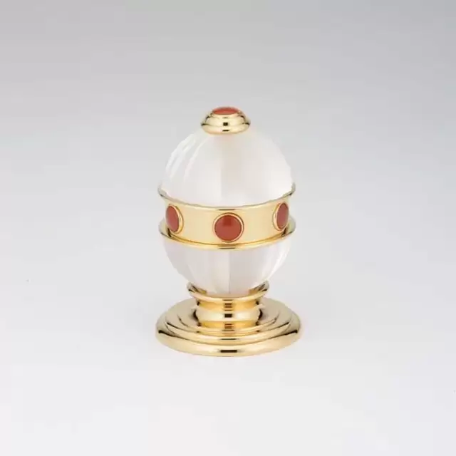 THG Amboise Jaspe rougе Вентиль смесителя для раковины, вставки красная яшма, цвет: полированное золото