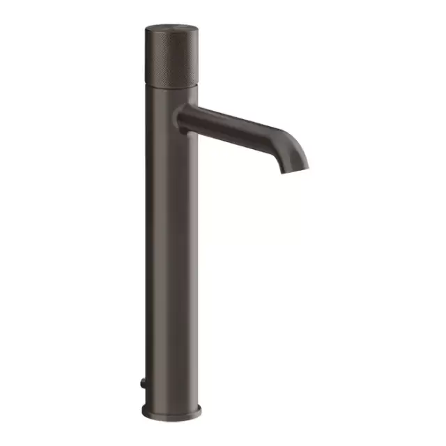 Gessi Habito Diamantato Смеситель для раковины, высокий, 1 отв., с донным клапаном, цвет: Black Metal Brushed PVD