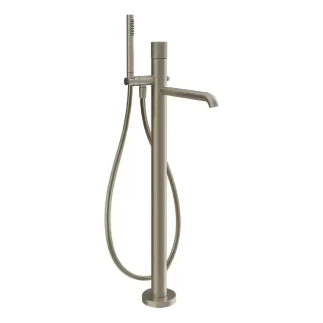 Gessi Habito Rigato Смеситель для ванны, напольный, цвет: Finox Brushed Nickel