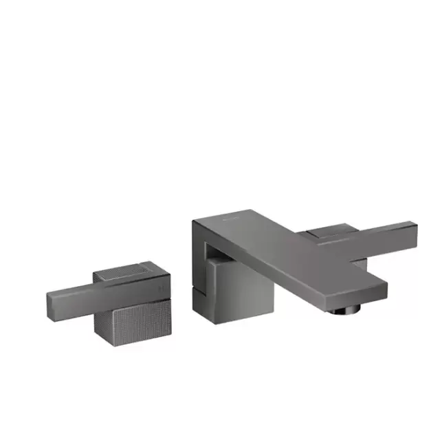 Axor Edge Смеситель для раковины, на 3 отв., с донным клапаном push/open, излив 190мм, алмазная огранка, цвет: черный