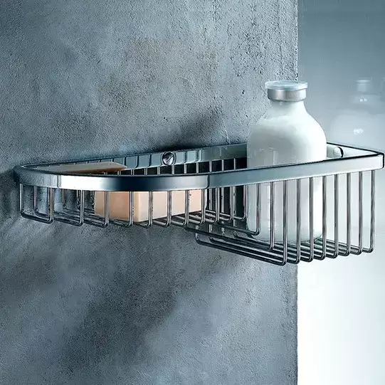 Colombo Angolari Угловая полочка одинарная, цвет: хром