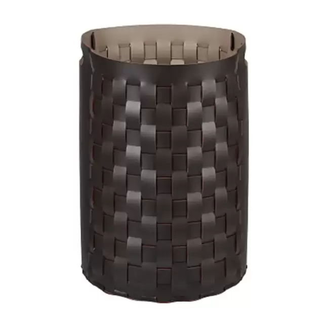 ADJ Круглая корзина для белья Bottega, D40xH57 см., цвет: шоколад/капучин