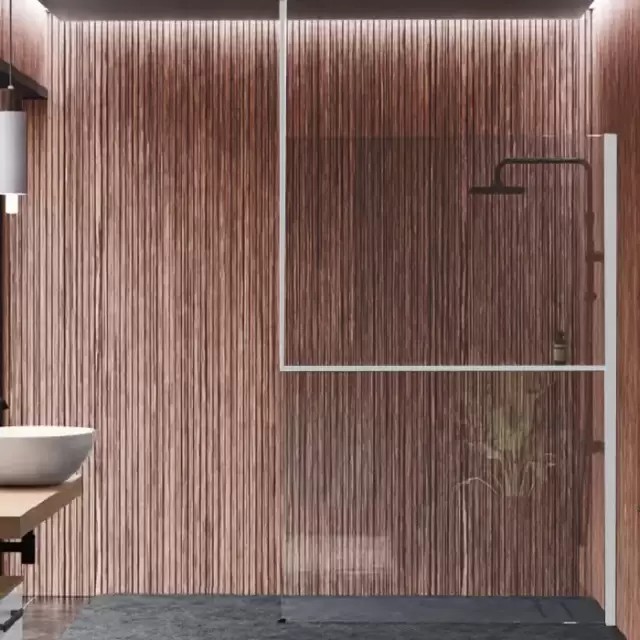 Novellini Kuadra H Душевое ограждение 160х205cм., с свободным входом, Dx, с потолочным кронштейном, с полкой, стекло прозрачн, цвет: белый матовый