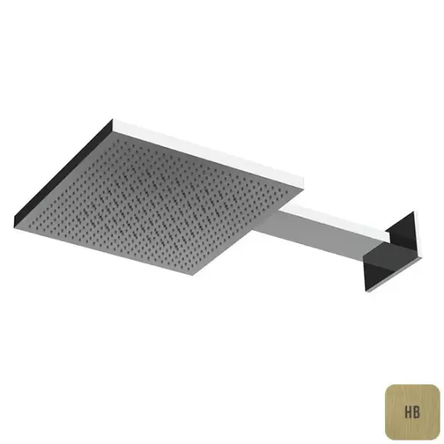 Almar Velvet Rain Верхний душ 30х30см., 2 режима, с настенным держателем, цвет: латунь брашированная PVD