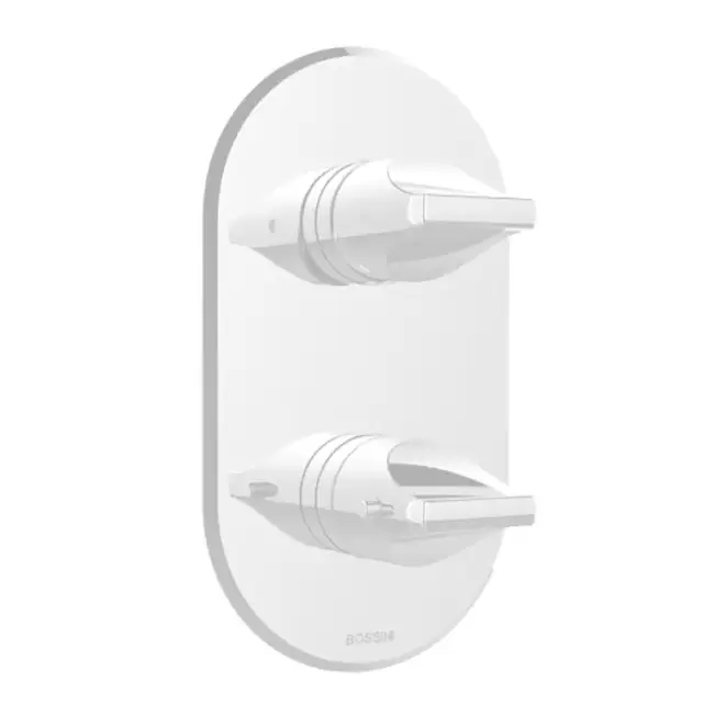 Bossini Apice Смеситель для душа, встраиваемый, термостатический, с переключателем на 2-5 положений, цвет: белый матовый