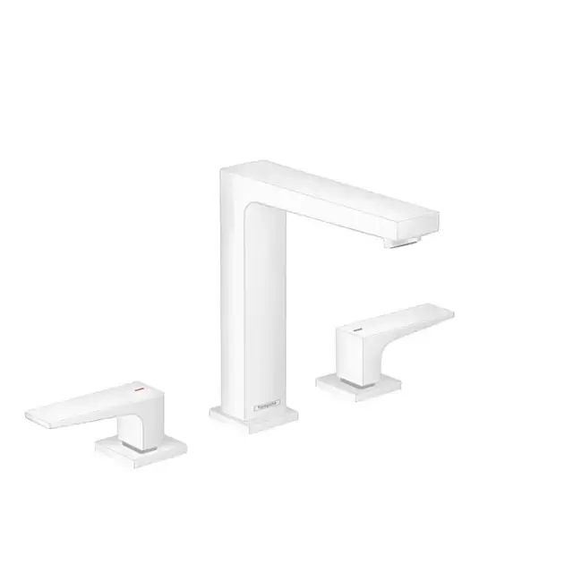 Hansgrohe Metropol Смеситель для раковины 160, на 3 отв, с донным клапаном, излив 152мм, цвет: белый матовый