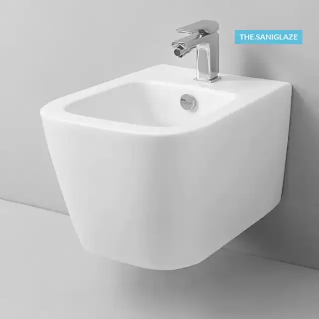 Artceram A16 Биде подвесное 36х52см., 1 отв., saniglaze, с креплениями, цвет: белый матовый