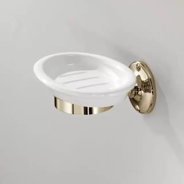 Devon&Devon Cavendish Мыльница подвесная, цвет: золото/белый