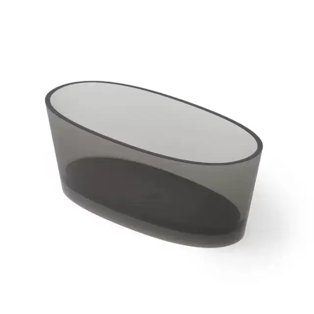Dea Design Nature Ванна 160х75х60см., отдельностоящая, Glasstech, прозрачная смола, цвет: Smoky Black R4