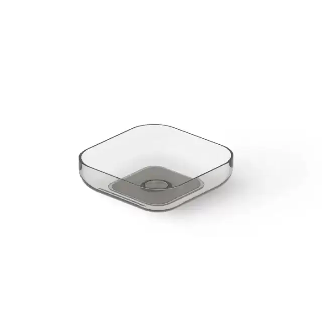 Dea Design Washbasins Раковина 40х40х12см., накладная, без отв., Glasstech, прозрачная смола, цвет: Smoky Black R4