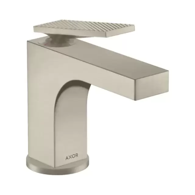 Axor Citterio Смеситель для раковины 90, на 1 отв., с донным клапаном, текстура, цвет: шлифованный никель