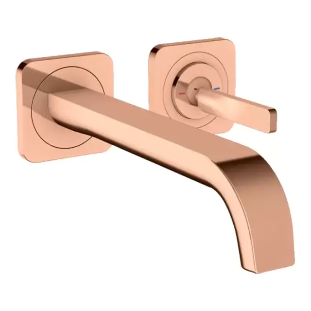 Axor Citterio E Смеситель для раковины, встраиваемый, излив: 22.1см., цвет: полированное красное золото