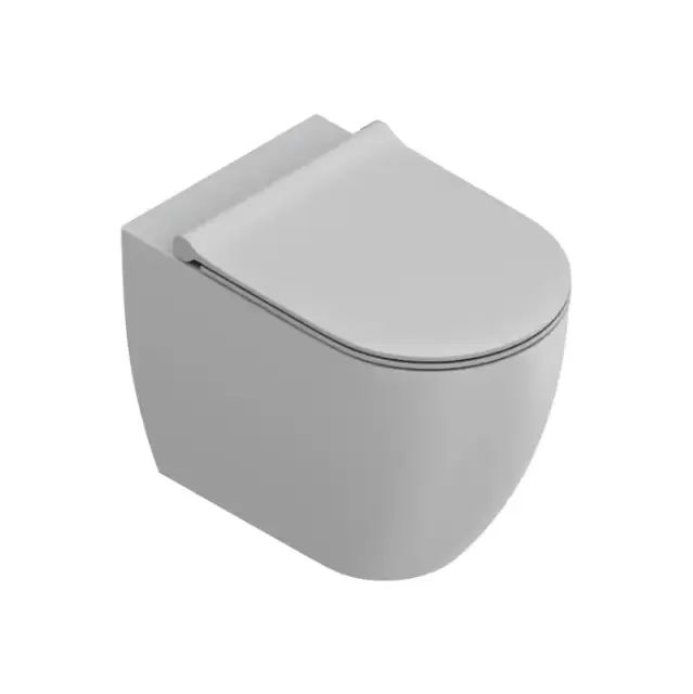 Catalano Sfera Унитаз напольный 54x35см, безободковый, смыв Tornado, покрытие Twinglaze+, цвет: Cemento Satinato