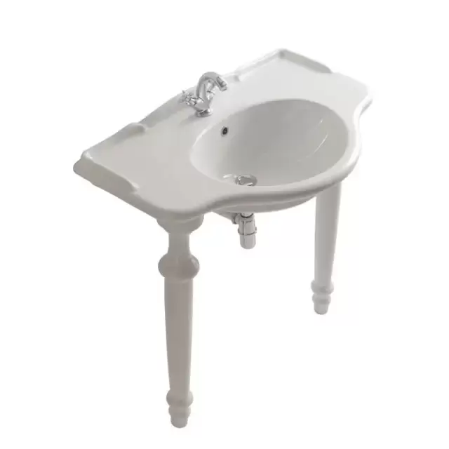 Globo Paestum Консоль с раковиной 90х56см с 1 отв. под смеситель, напольная, цвет: белый