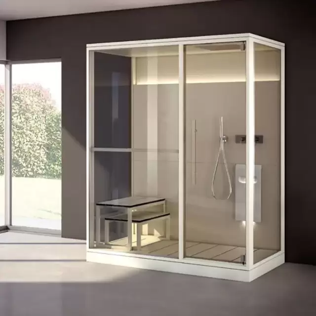 Effegibi Logica H Filo Сауна 214x250х217см, пристенная, цвет: Stone