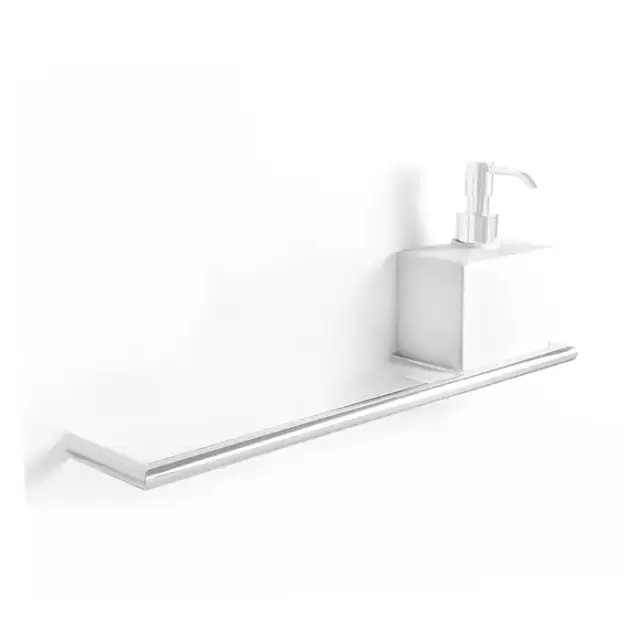 3SC Guy Полотенцедержатель и мыльница, 40см.,  справа, подвесная, композит Solid Surface, цвет: белый матовый/белый матовый