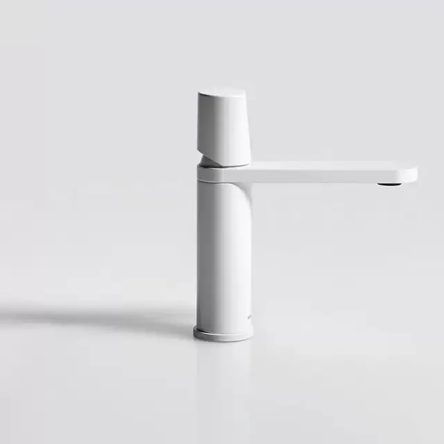 ANTONIO LUPI INDIGO Смеситель для раковины на 1 отверстие, излив 165 мм., цвет: белый матовый