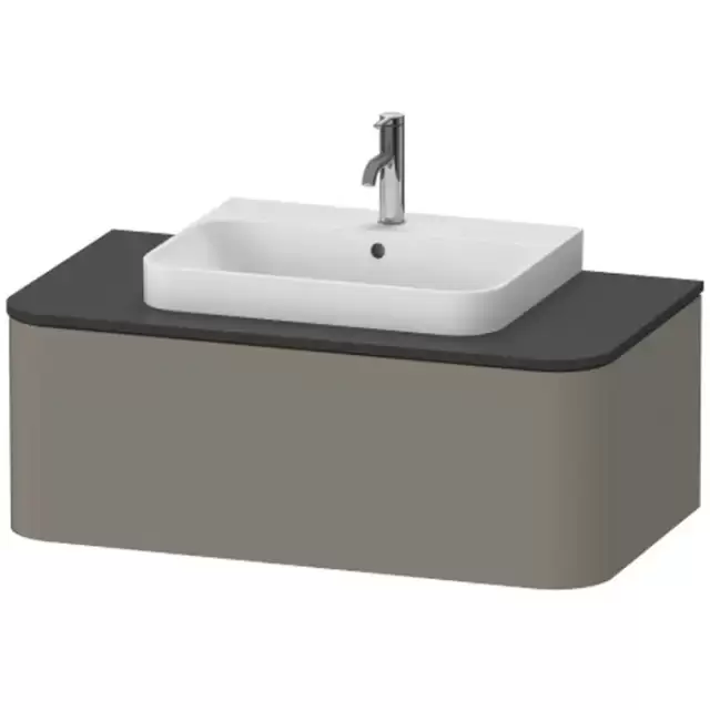 Duravit Happy D.2 Plus Тумба подвесная 100x48х35.4см, с раковиной и 1 ящиком, цвет: stone grey satin matt