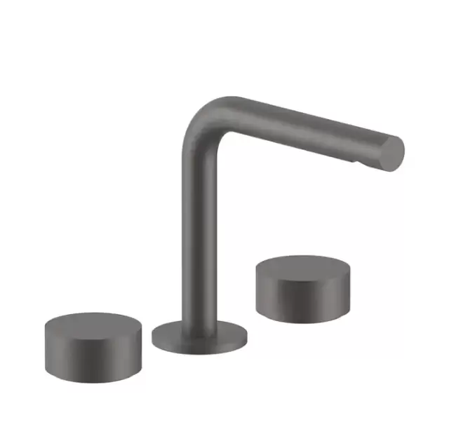 Fantini AF/21 Смеситель для раковины, 3 отв., излив: 15.5 см, цвет: Matt Gun Metal PVD
