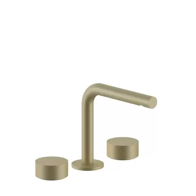 Fantini AF/21 Смеситель для раковины, 3 отв., излив: 155 мм, цвет: Matt British Gold PVD