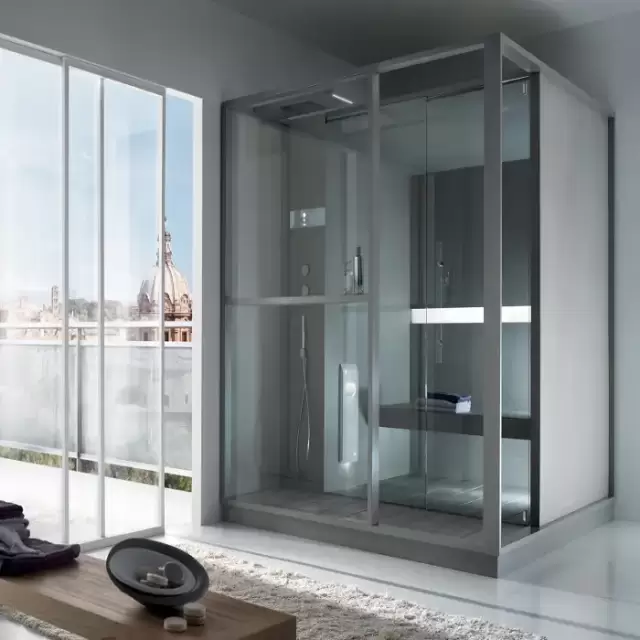 Effegibi Logica H Хаммам с душевой зоной 214x250x226см, угловая SX, цвет: Soft Sand