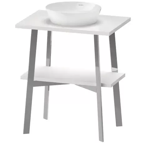 Duravit Cape Cod Консоль 80.5x70x48см напольная с раковиной, с 1 отв. под смеситель, с 1 полкой, цвет: белый глянцевый