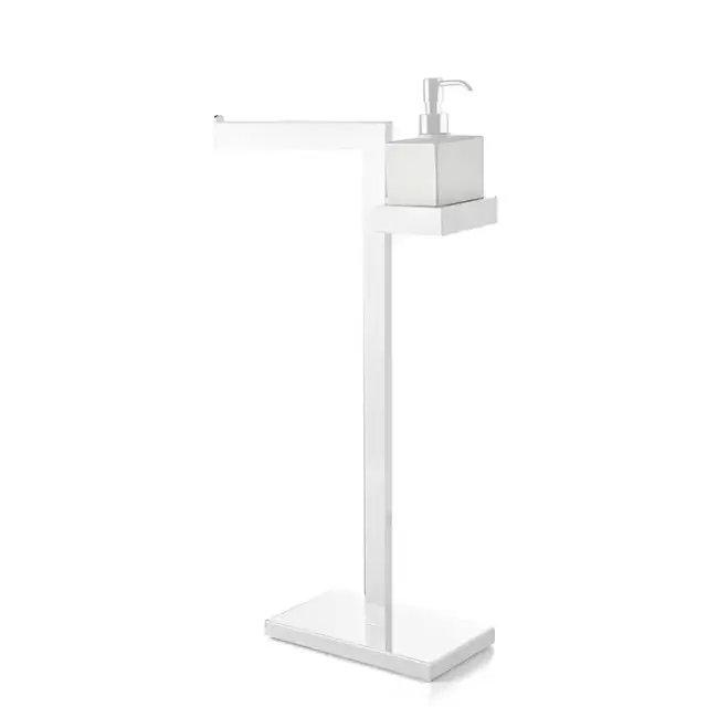 3SC SK Напольная стойка, 63см, с полотенцедержателем и дозатором для жидкого мыла, цвет: белый матовый