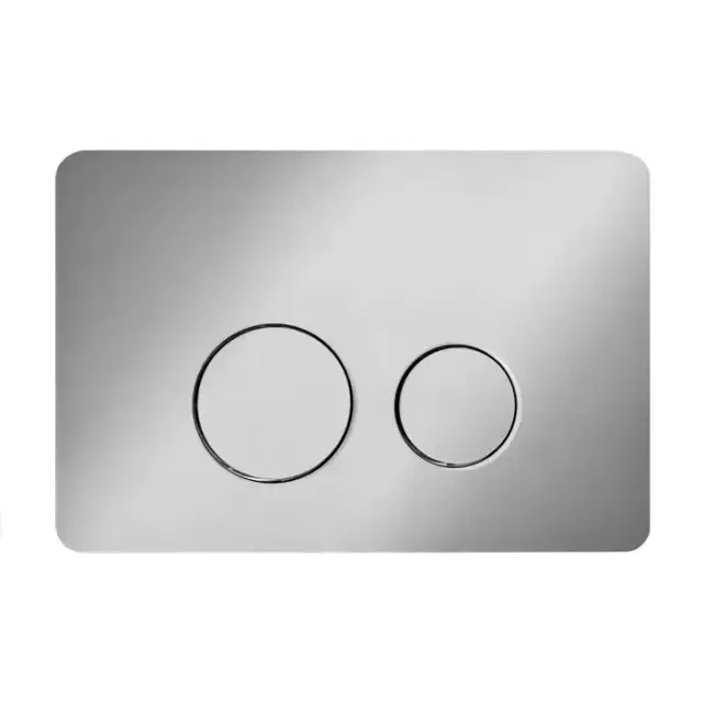 TECEspring S Панель смыва с двумя круглыми клавишами, пластиковая, цвет: нержавеющая сталь