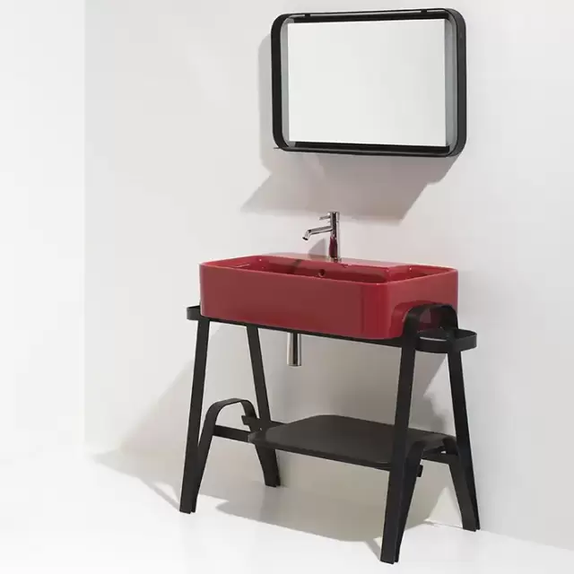 Simas Hop Раковина чаша подвесная 80x50xh18 см, без отв. для смесителя, цвет: rubino