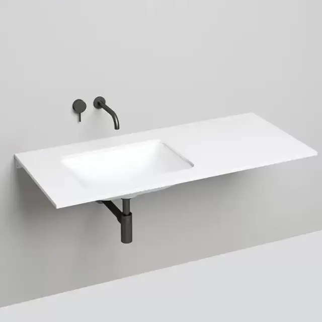 Salini Marea Раковина врезная снизу 55х40х13.4cм, без отв., без перелива, S-Stone, цвет: белый матовый