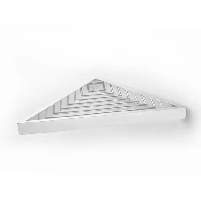 3SC SK Полочка-решетка 36х18хh3см, угловая, цвет: белый матовый