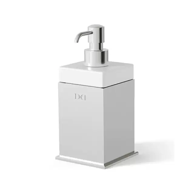 Devon&Devon Cube Дозатор жидкого мыла, настольный, цвет: белый/хром