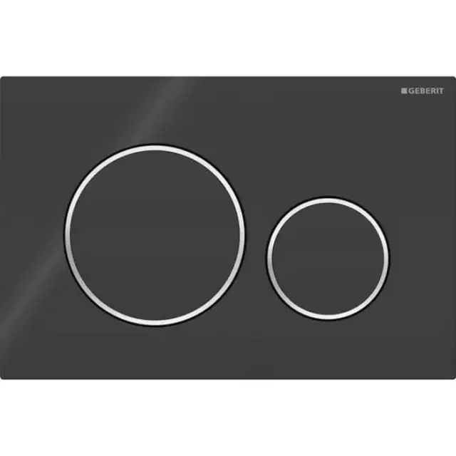 Geberit Sigma20 Клавиша для двойного смыва, круглая, цвет: черный/хром