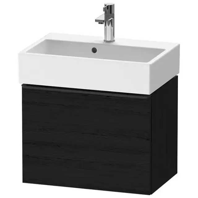 Duravit D-Neo Тумбочка подвесная компакт 58.4x37.2х44 см., раковина, 1 ящик, цвет: Black Oak
