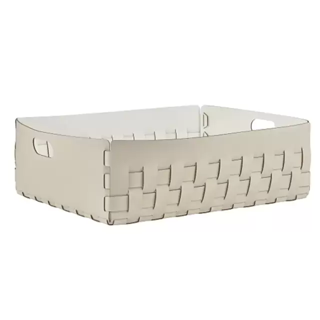 Colombo Adj Корзинка Dubai, 60x50H20 см, цвет: панна котта/белый