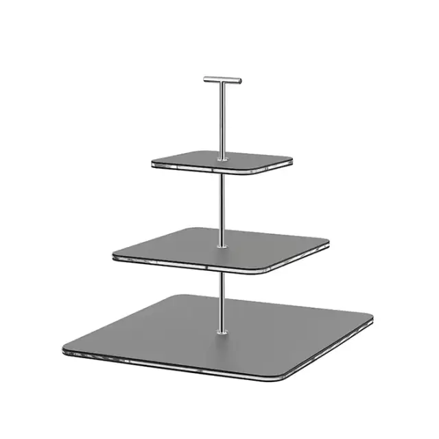 ADJ Сервировочная стойка 30x30xH35см., ручка "Т", цвет: серый/фурнитура хром