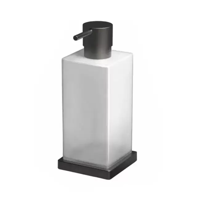 Colombo Look Дозатор для жидкого мыла, настольный, цвет: PVD графит матовый/матовое стекло