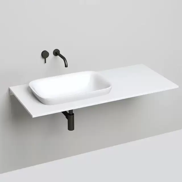 Salini Marea Раковина накладная 60х40х16см, без отв., без перелива, S-Stone, цвет: белый матовый