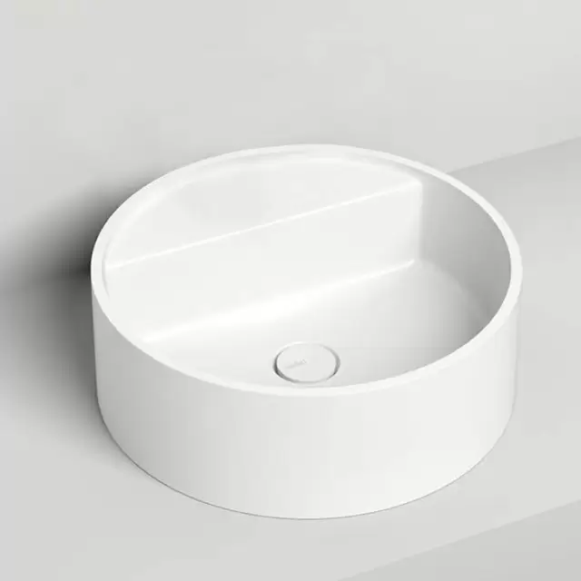 Salini Armonia Top 202 Раковина накладная 45х45х11.6см., без отв., донный клапан, материал: S-Stone, цвет: белый матовый