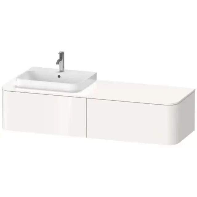 Duravit Happy D.2 Plus Тумба подвесная 160x55х35.4см, с раковиной и 2 ящиками, SX, цвет: белый глянцевый