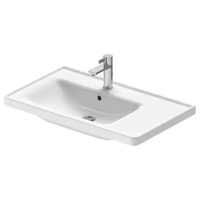 Duravit D-Neo Раковина накладная 80х48см, с переливом, с 1 отв., WonderGliss, цвет: белый