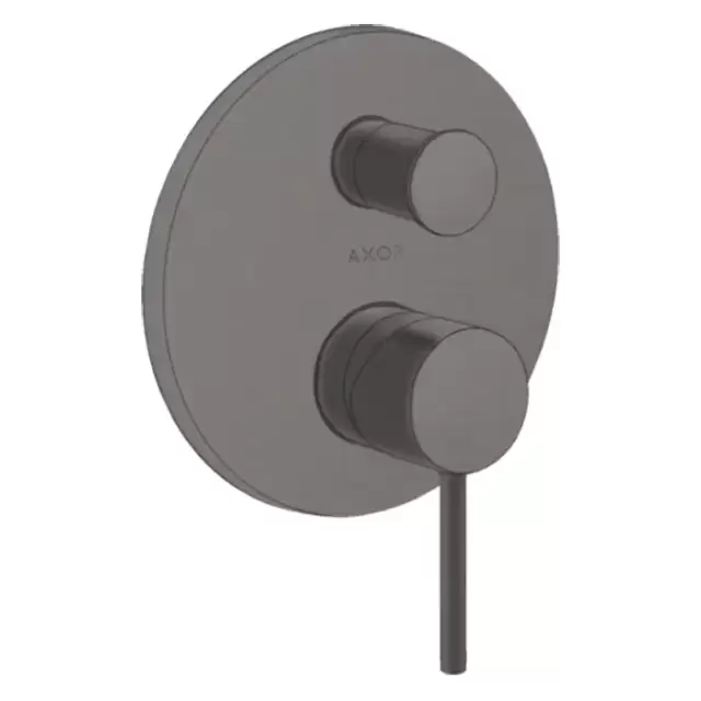 Axor Starck Смеситель для ванны, встраиваемый, с переключателем на 2 потока, цвет: шлифованный черный хром