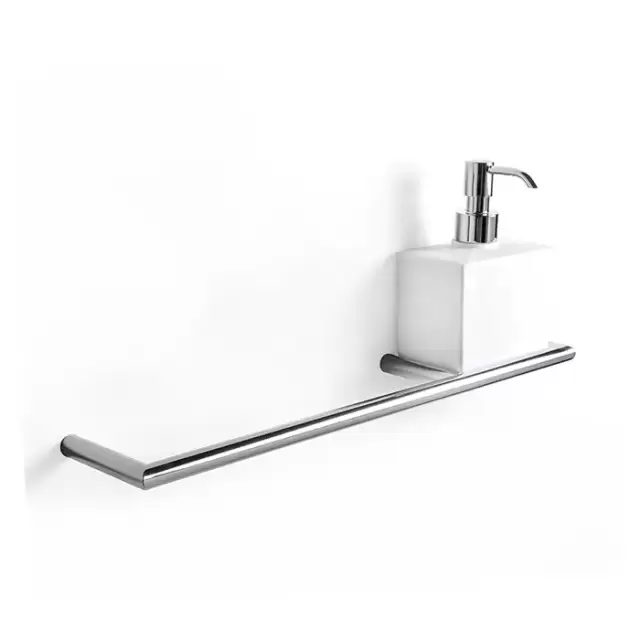 3SC Guy Полотенцедержатель и мыльница, 40см., справа, подвесная, композит Solid Surface, цвет: белый матовый/хром